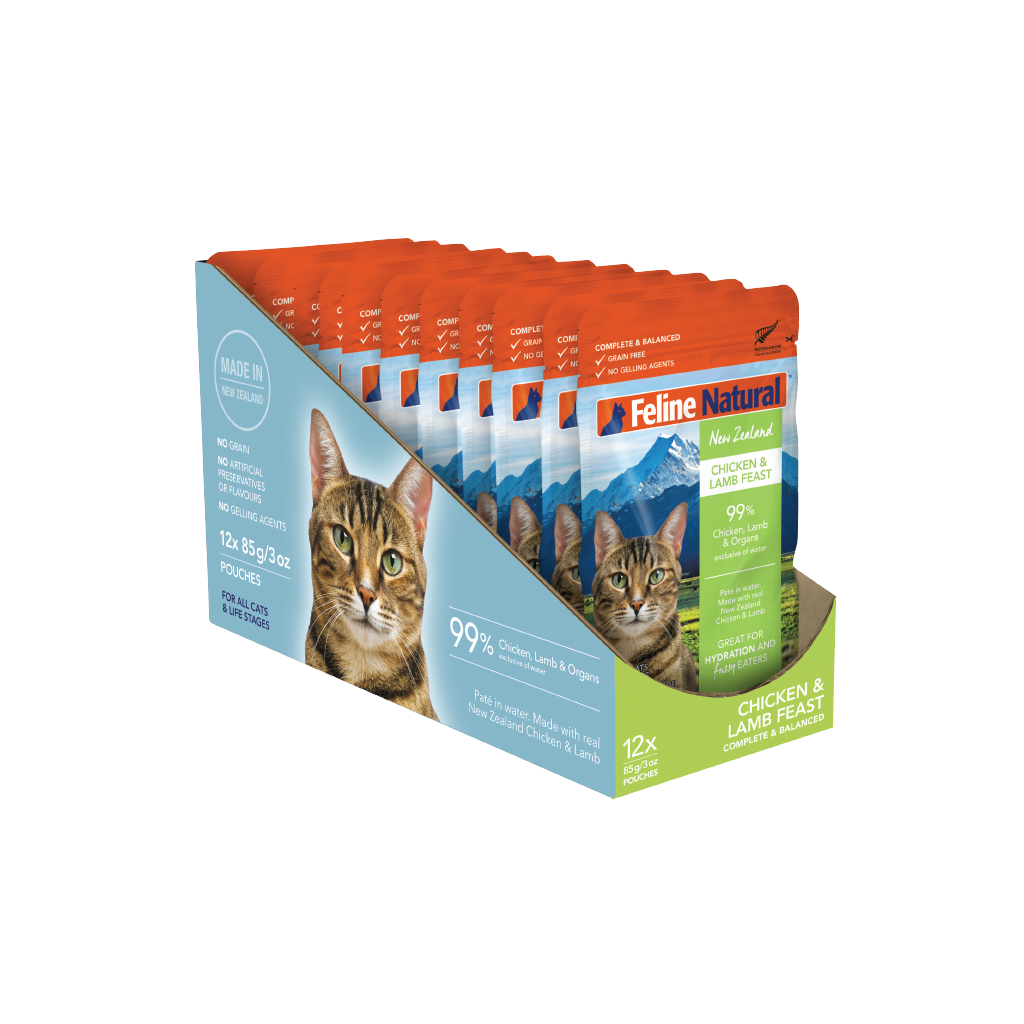 Chicken Lamb Feast Pouch Cat Food Feline Natural