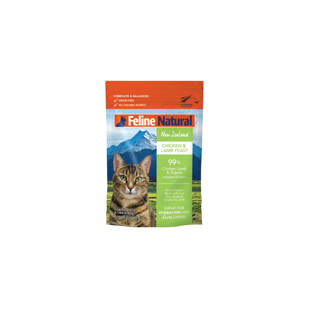 Chicken Lamb Feast Pouch Cat Food Feline Natural