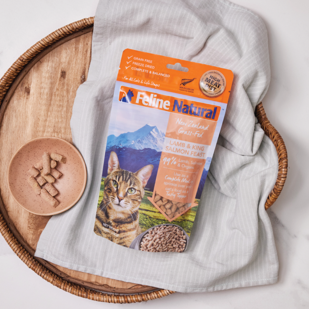 Lamb King Salmon Feast Freeze Dried Cat Food Feline Natural